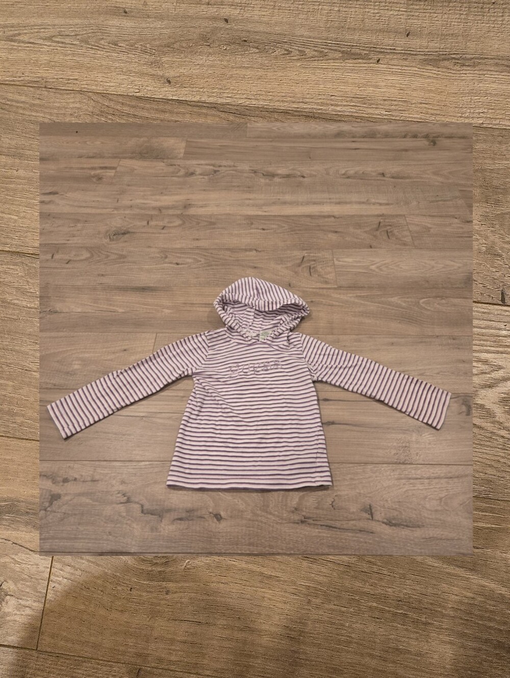 VINTAGE Baby Guess Purple Striped Hoodie 24 Months Retro 00s Embroidered Logo